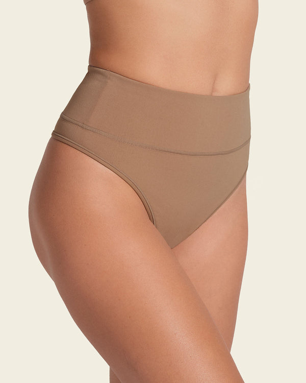 High-Waisted Seamless Moderate Shaper Thong Panty